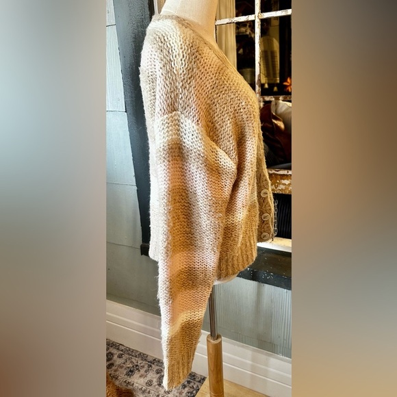 Free People Dreamland Chunky Knit Striped Cardigan Sweater XS - Picture 5 of 8